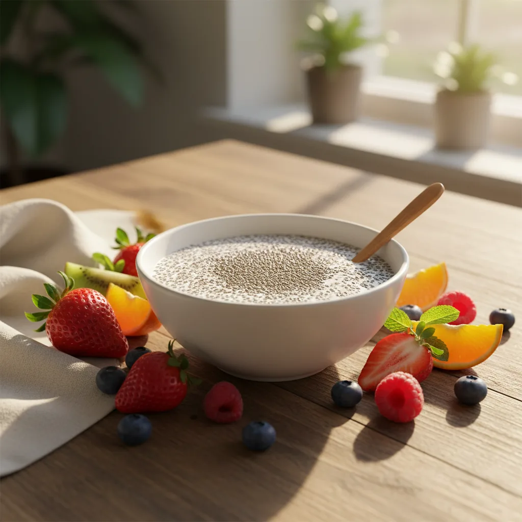 Chia seeds in a bowl